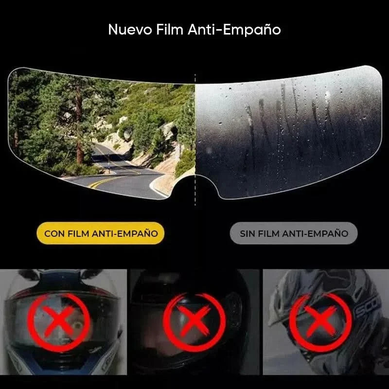 Film anti empaño para casco de moto detalle – Mil Ideas
