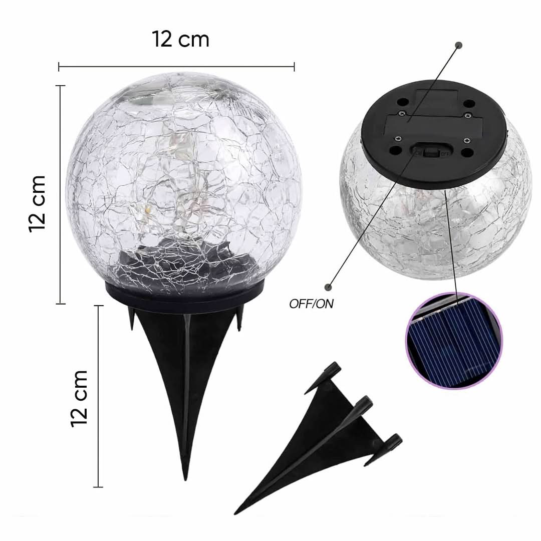 Esferas de luces solares decorativas con estaca vista adicional – Mil Ideas
