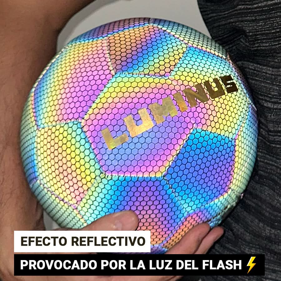 Pelota de fútbol reflectiva Luminus vista adicional – Mil Ideas