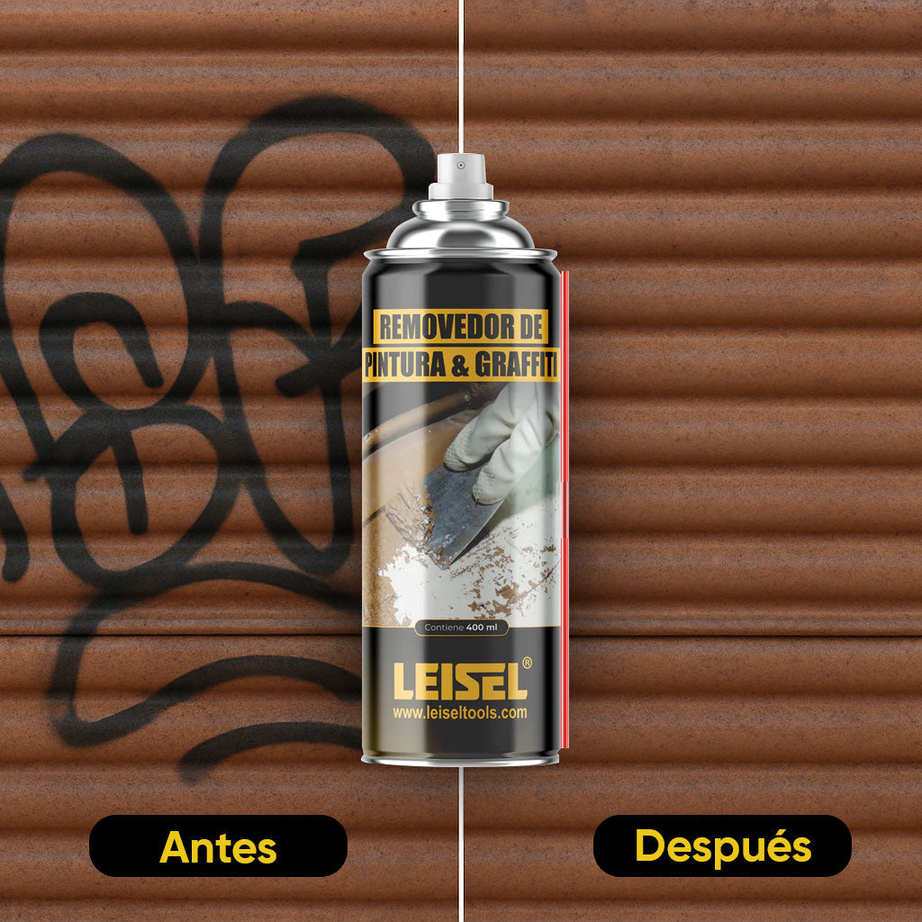 Spray Removedor de Pintura y Graffiti Leisel 450ml en uso – Mil Ideas