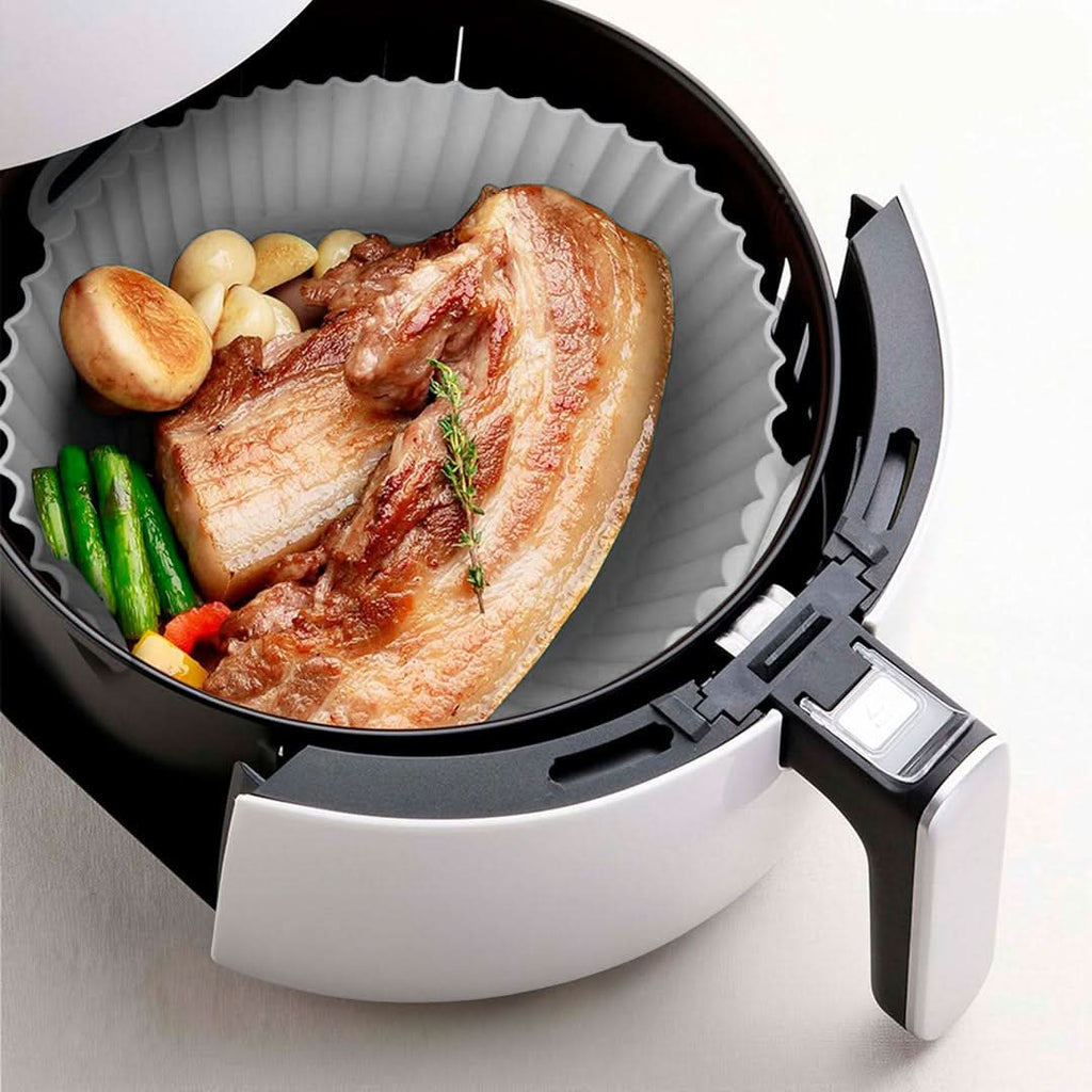 Bandeja de silicona redonda para air fryer vista adicional – Mil Ideas