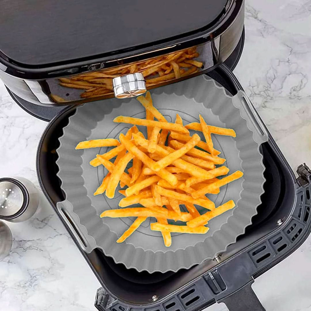 Bandeja de silicona redonda para air fryer vista adicional – Mil Ideas