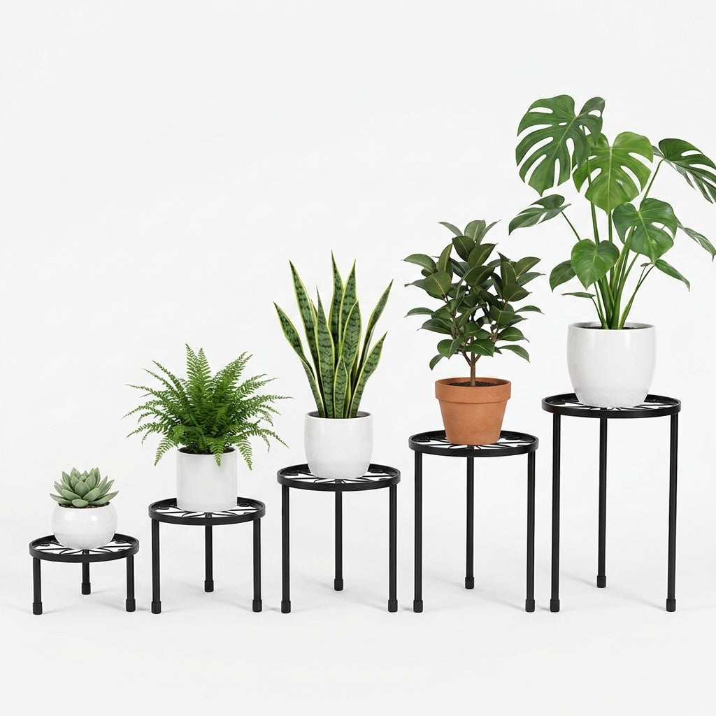 Set de 5 soportes de metal para plantas – Mil Ideas