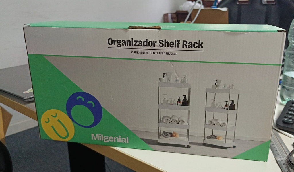 Organizador de 4 Estantes con Rueda Shelf Rack