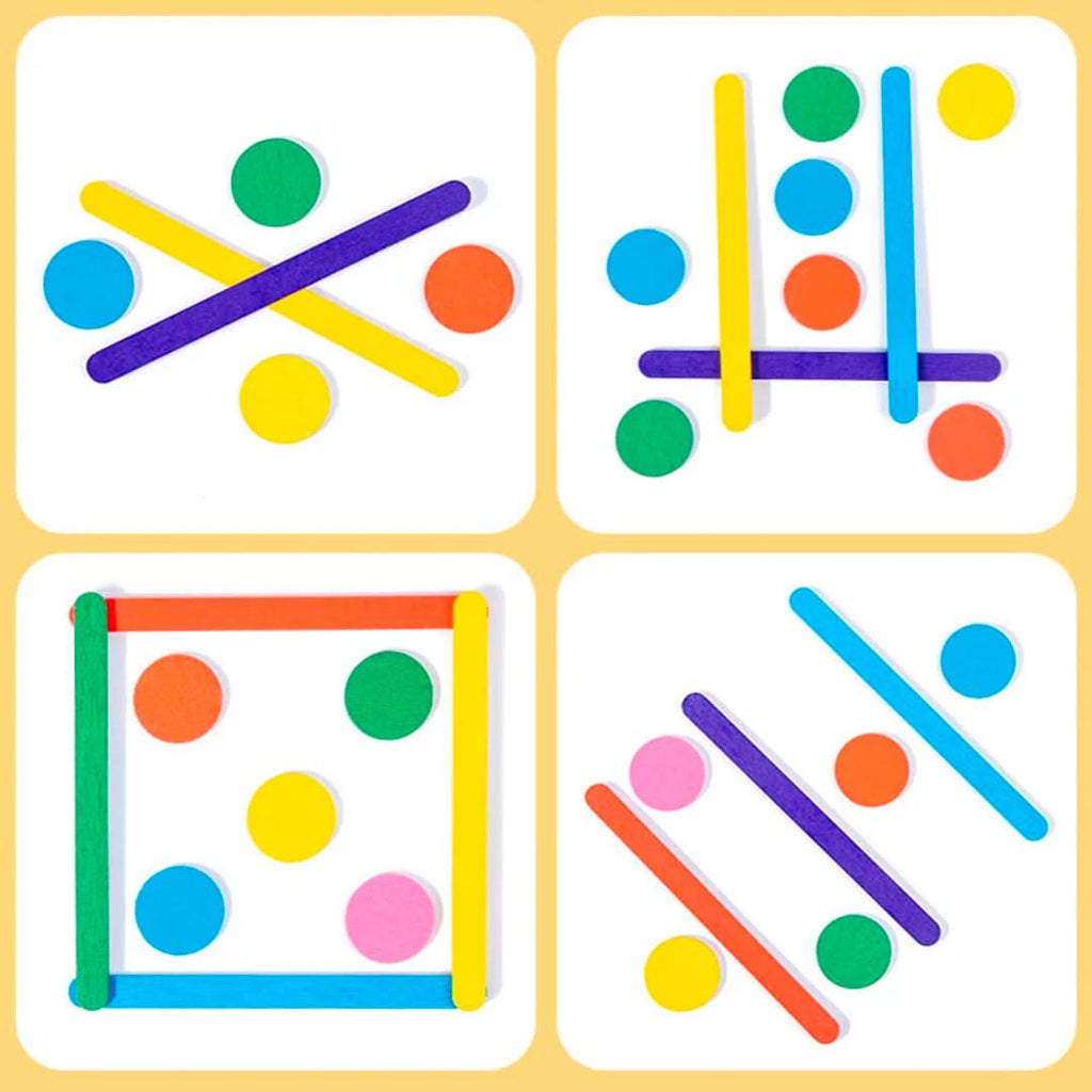 Juego de combinación y lógica con cartas detalle – Mil Ideas