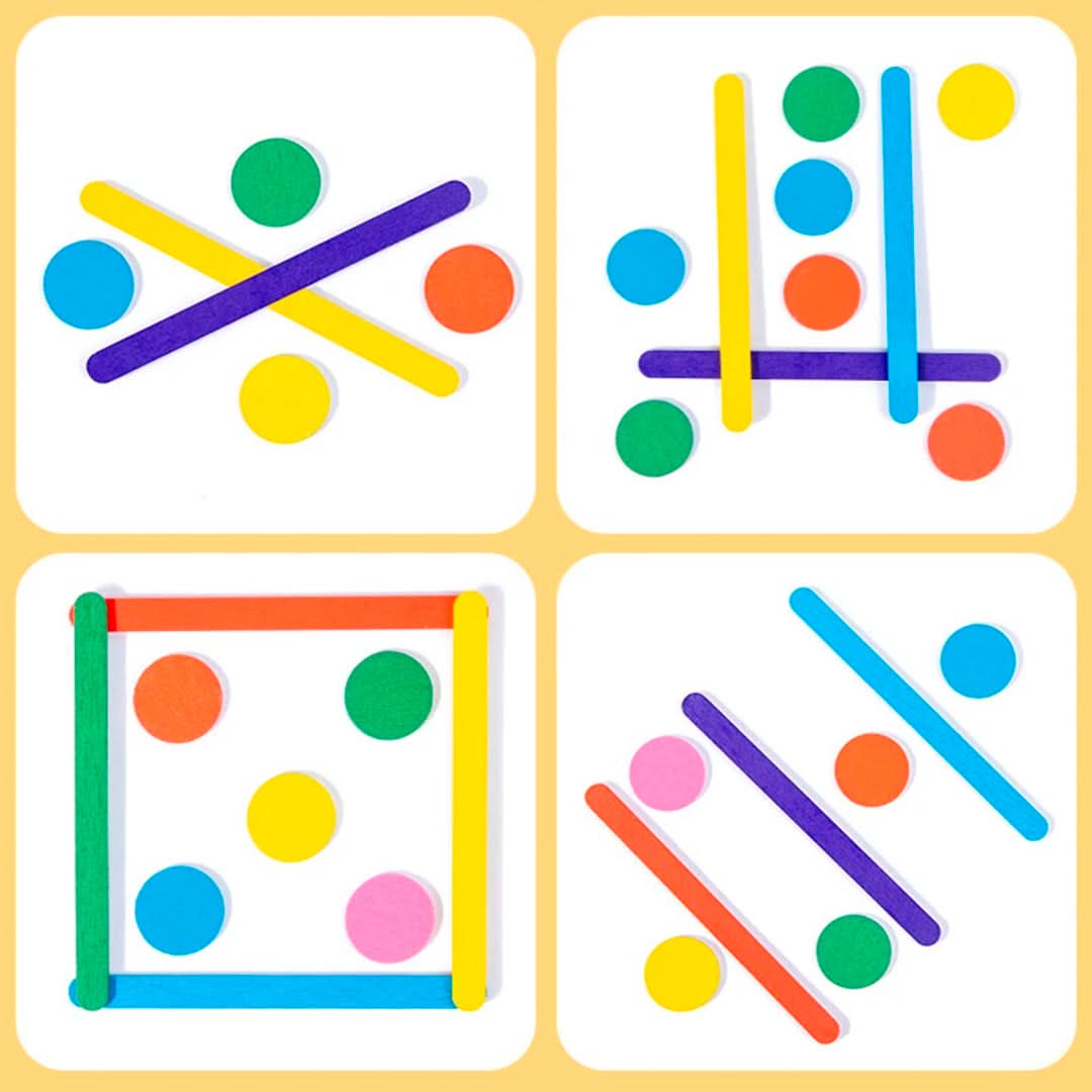 Juego de combinación y lógica con cartas detalle – Mil Ideas