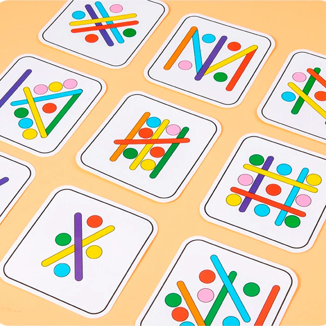 Juego de combinación y lógica con cartas vista adicional – Mil Ideas