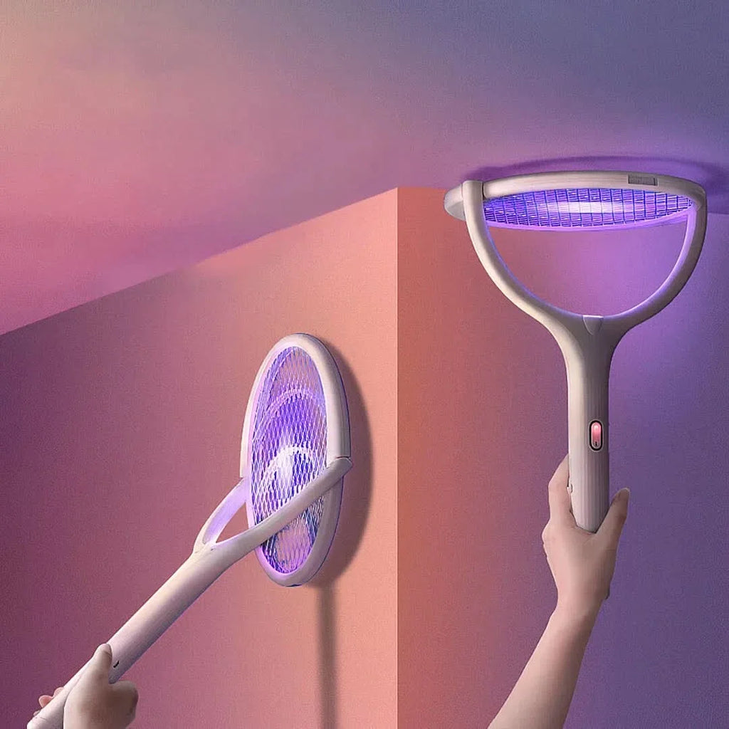 Raqueta matamosquitos eléctrica con luz UV vista adicional – Mil Ideas
