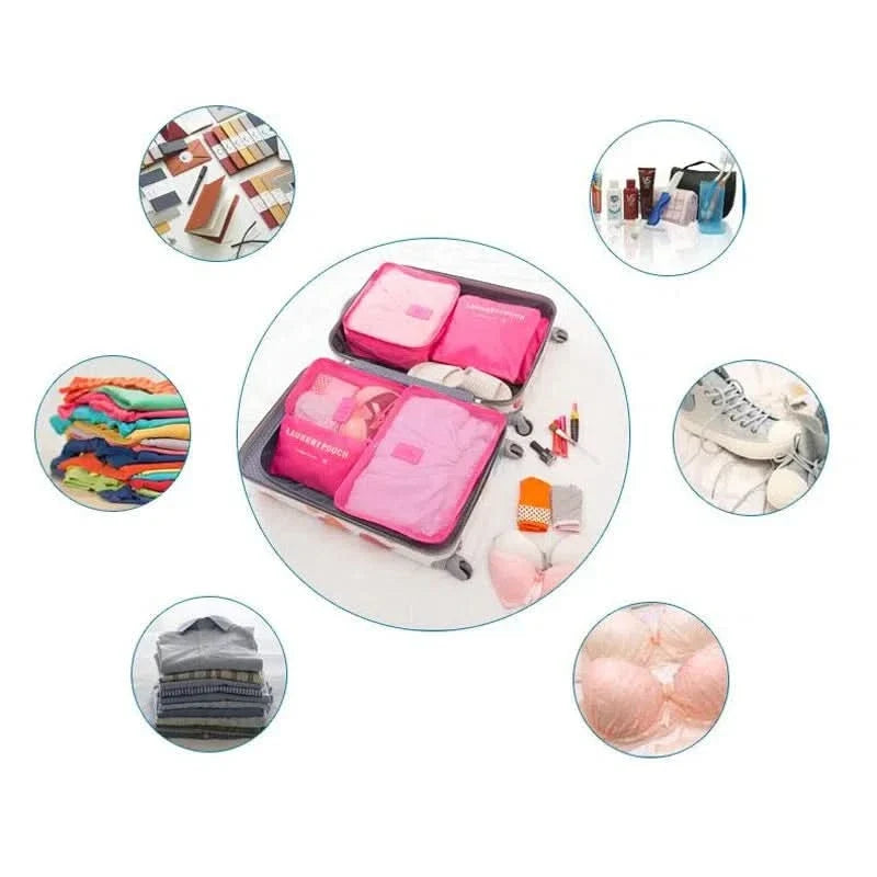 Set 6 bolsas organizadoras de viaje detalle – Mil Ideas