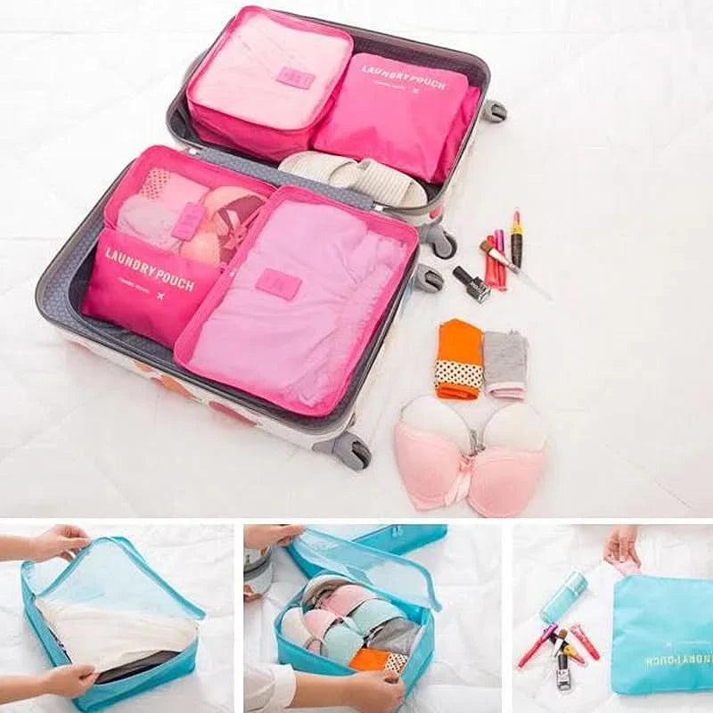 Set 6 bolsas organizadoras de viaje en uso – Mil Ideas