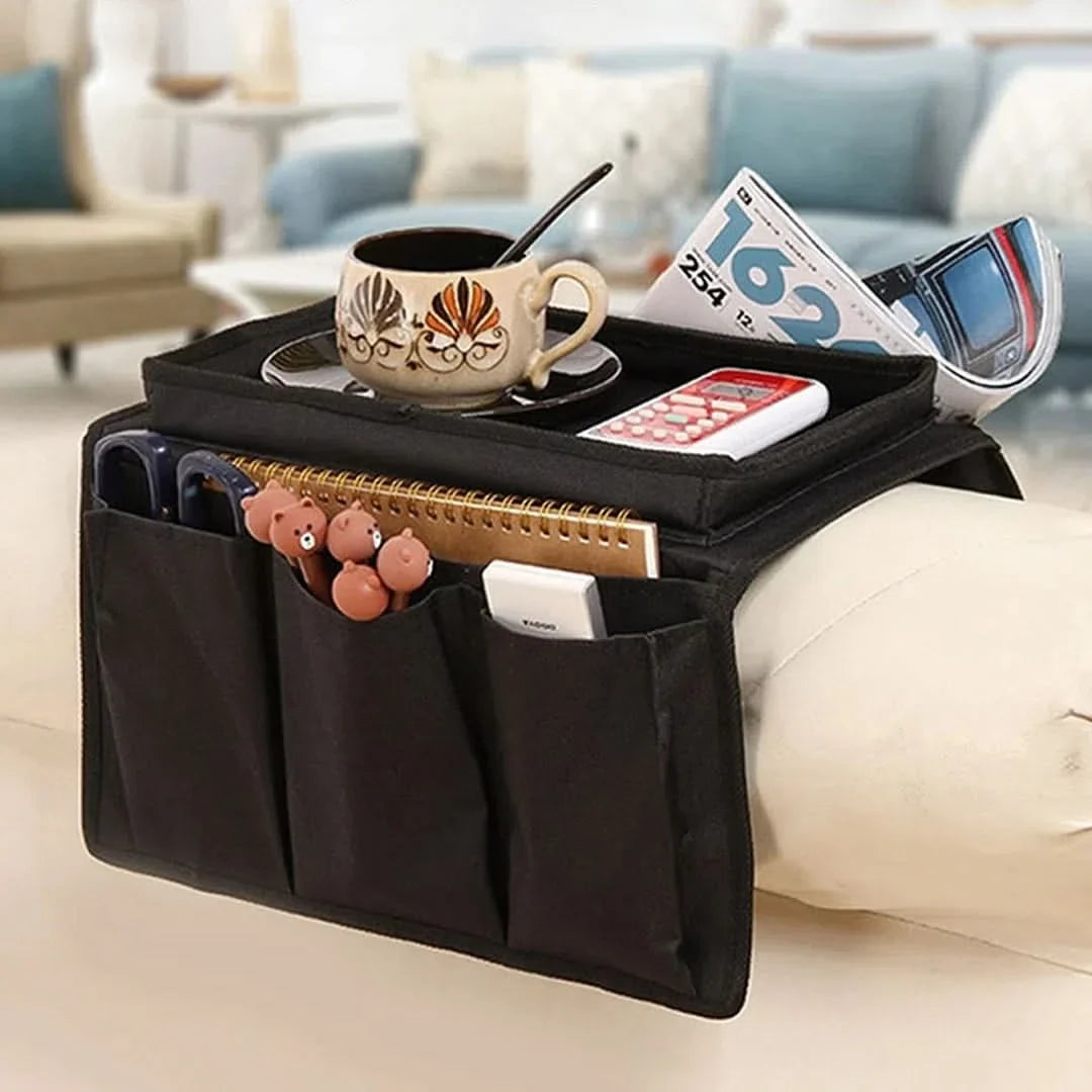 Organizador para Brazo del Sofá en uso – Mil Ideas