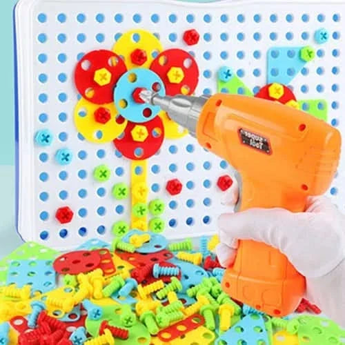Set creativo con taladro y tablero didáctico vista adicional – Mil Ideas