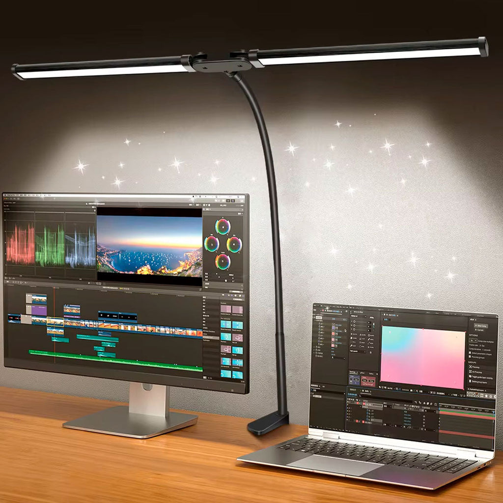 Lámpara LED doble de escritorio regulable – Mil Ideas