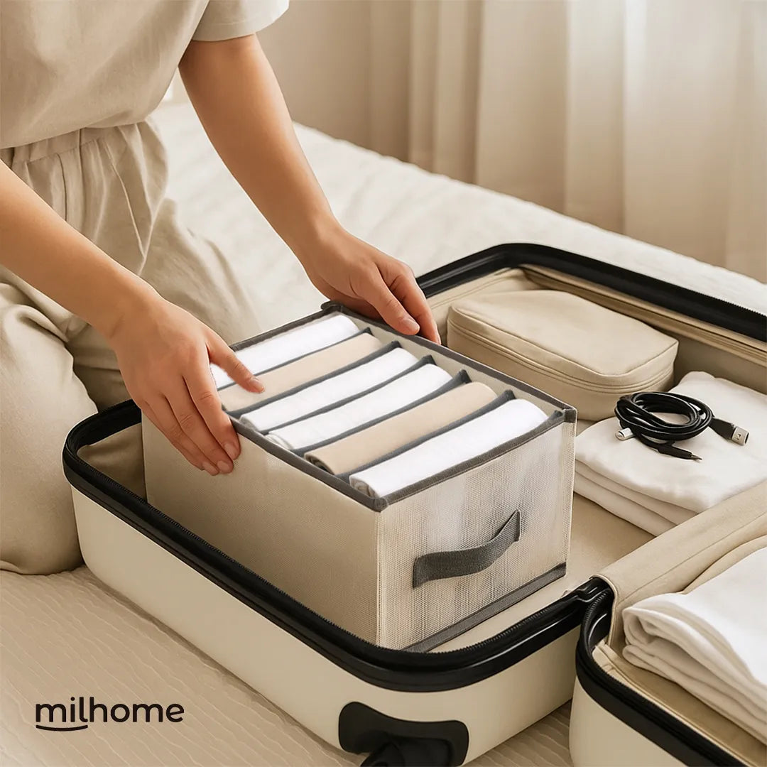Organizador de ropa con 8 divisiones Mil Ideas detalle – Mil Ideas