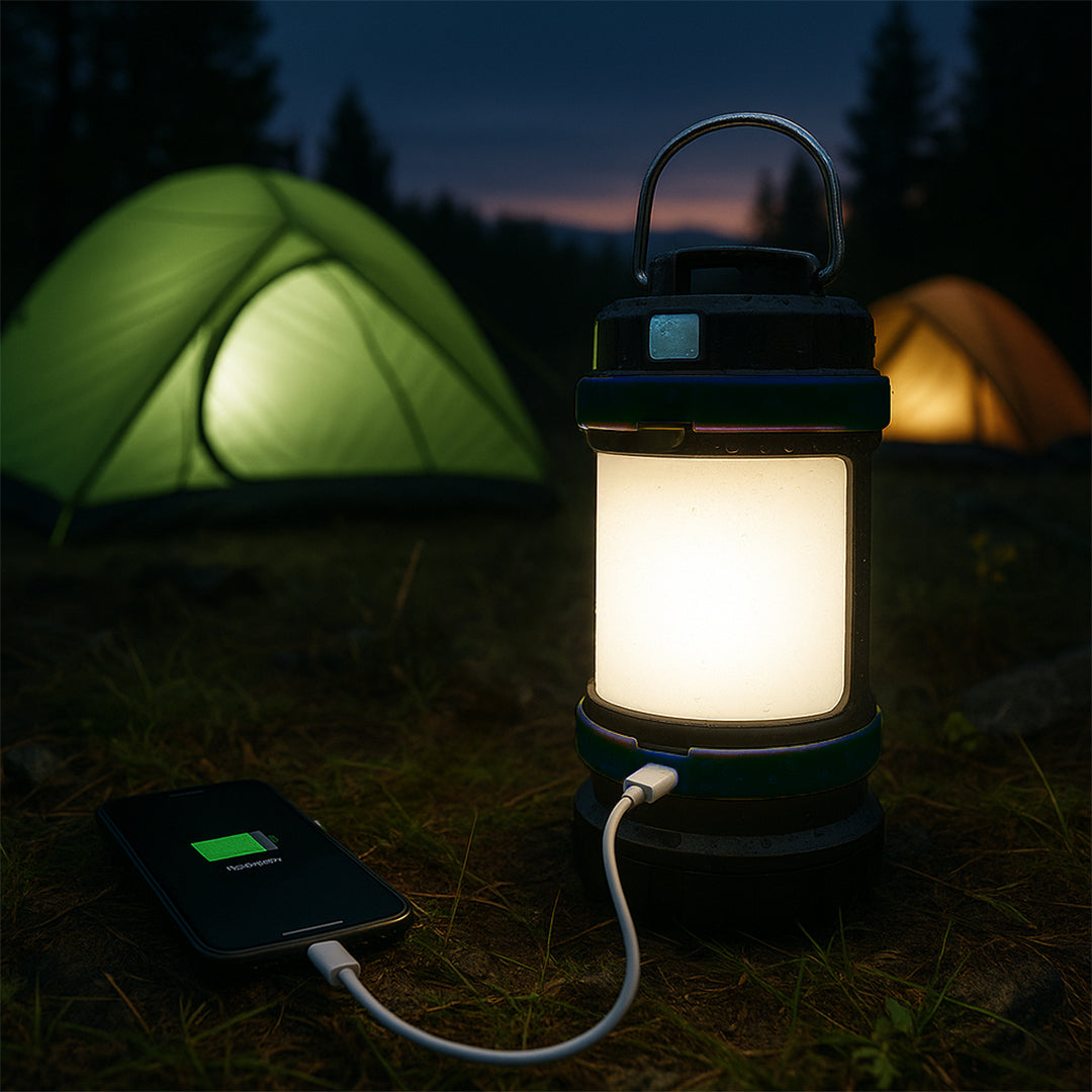 Linterna Power Bank T2000 con 6 modos de luz detalle – Mil Ideas