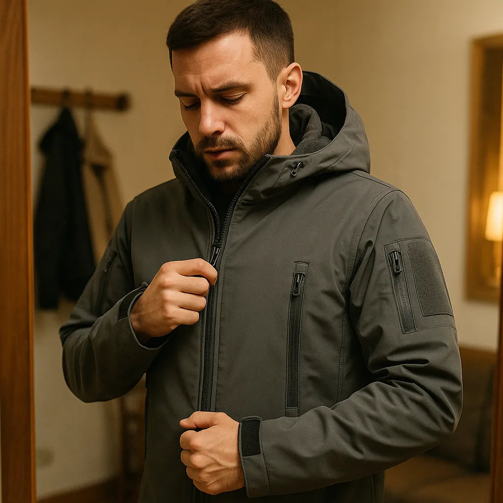 Campera Táctica Impermeable para Hombre detalle – Mil Ideas