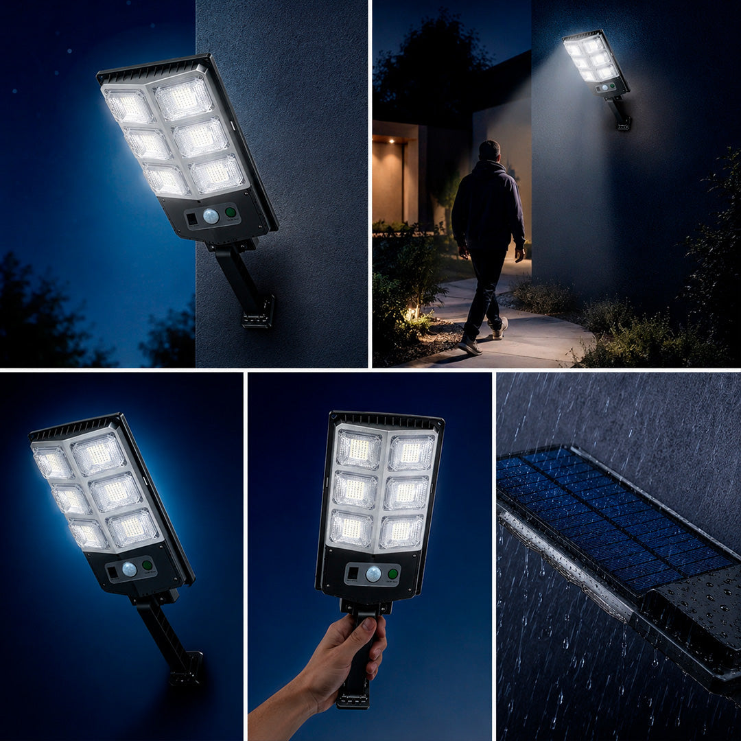Foco Solar de 6 Luces Ip65 de 60w Mil Ideas