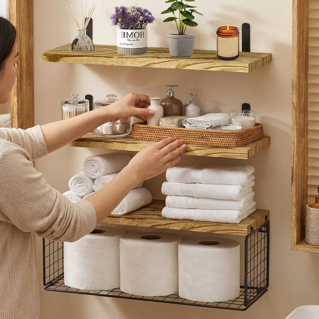 Set de 3 Estantes Decorativos Flotantes detalle – Mil Ideas