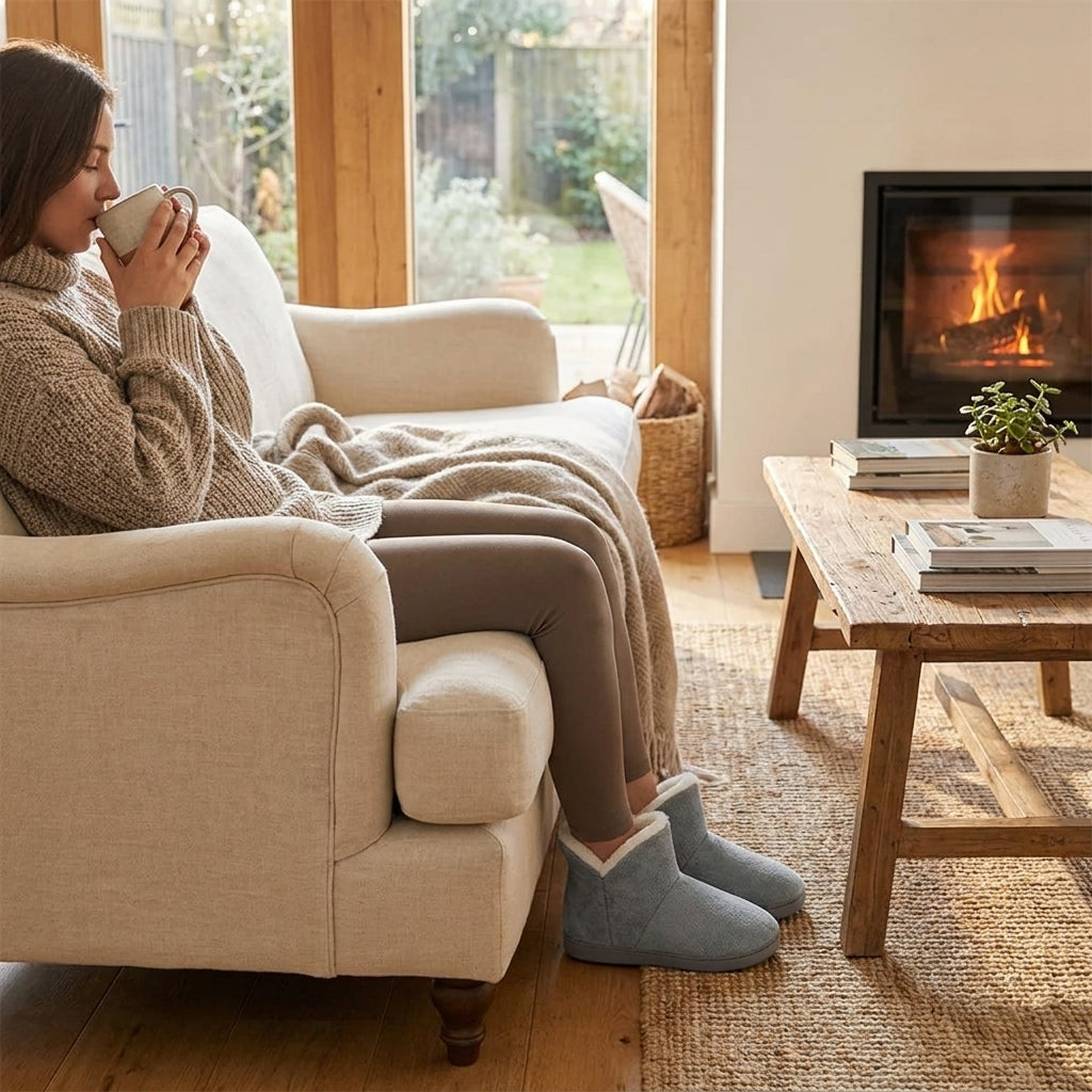 Botitas Winter Warm detalle de interior corderito – Mil Ideas