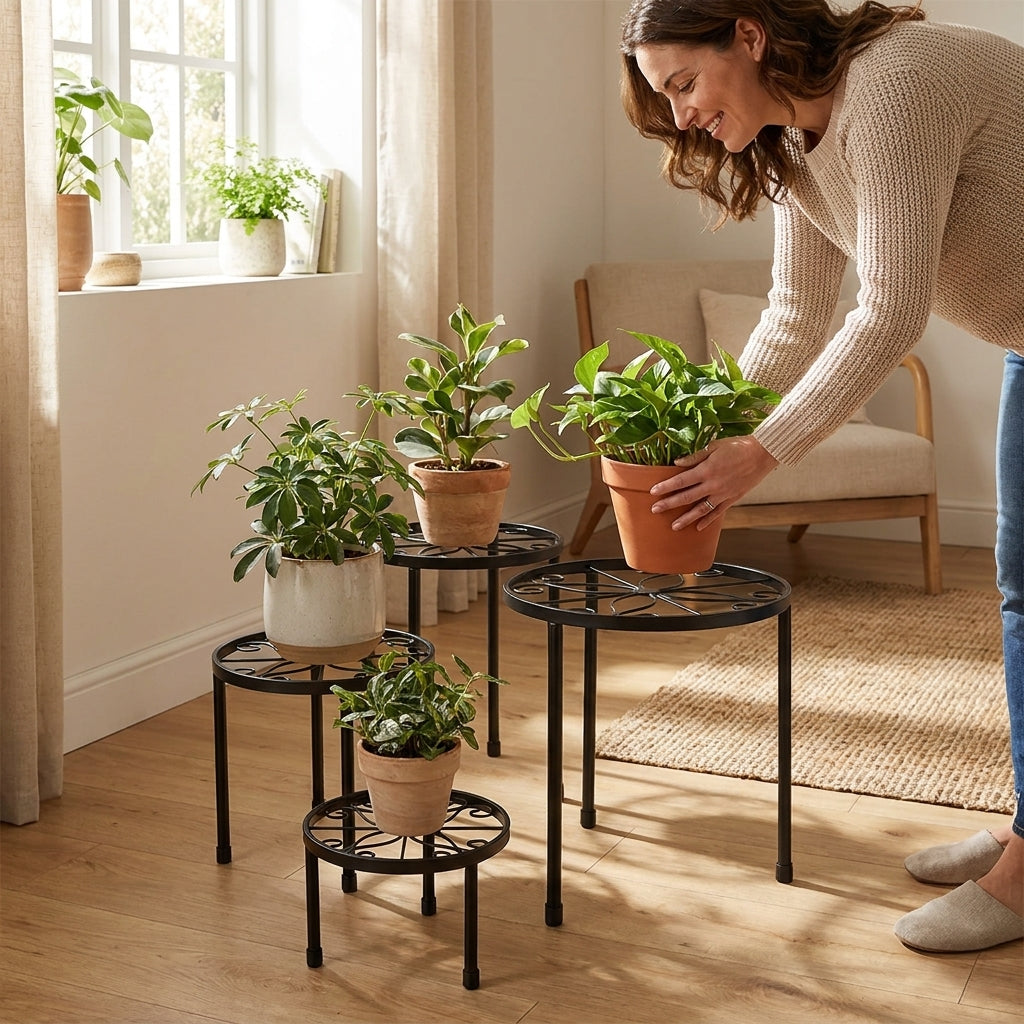 Soporte de metal para plantas detalle – Mil Ideas