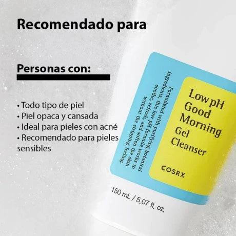 COSRX Low pH Gel Cleanser en uso – Mil Ideas
