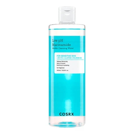 Agua micelar low pH niacinamida 400ml en uso – Mil Ideas