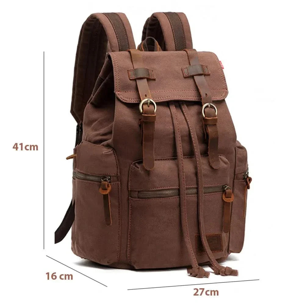 Mochila Kaukko vintage casual de lona vista adicional – Mil Ideas