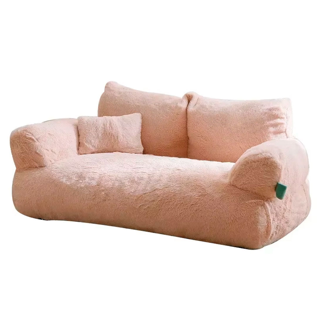 Cama para gato forma de sofá en felpa super suave vista adicional – Mil Ideas