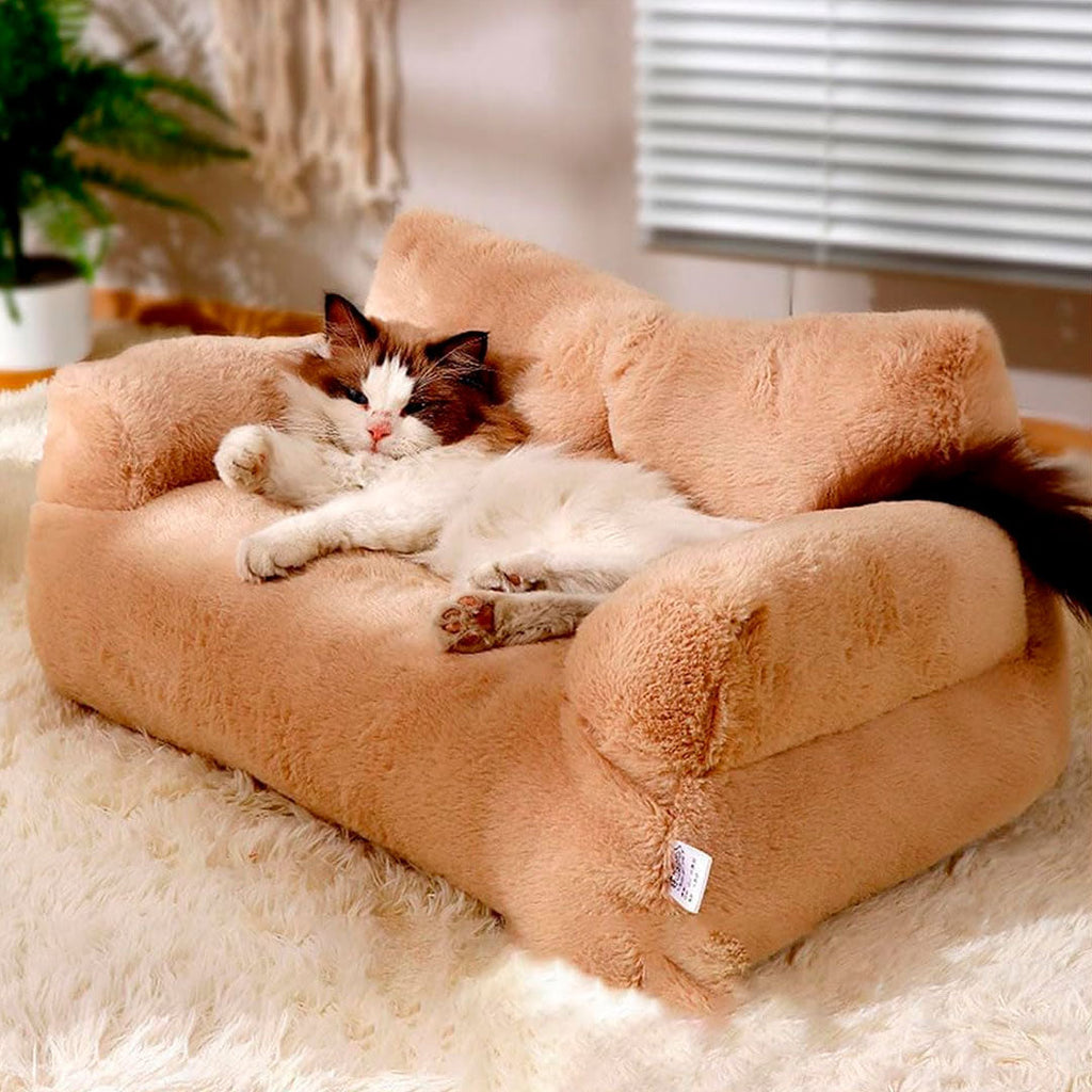 Cama para gato forma de sofá en felpa super suave – Mil Ideas