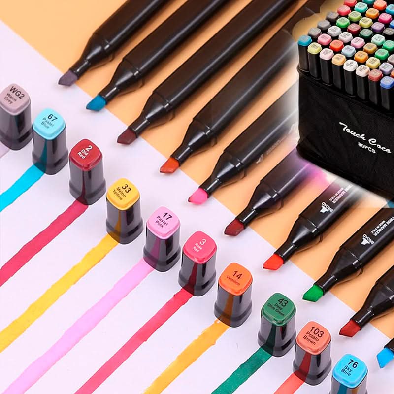Juego de Marcadores Mil Ideas 80 Colores en Valija