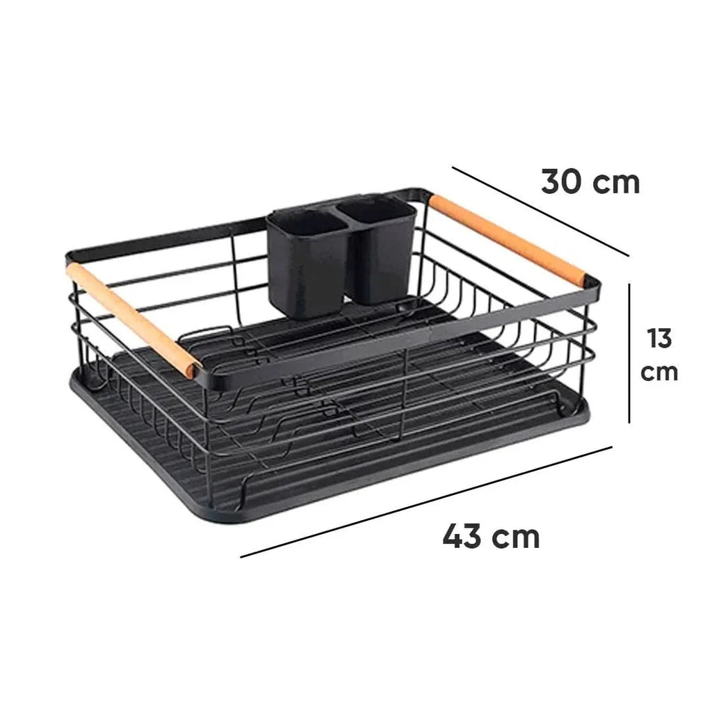 Escurridor acero y madera con bandeja vista adicional – Mil Ideas