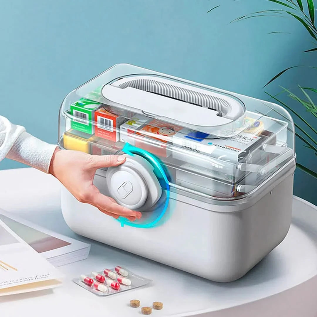 Organizador de medicamentos bucket 3 divisiones vista adicional – Mil Ideas