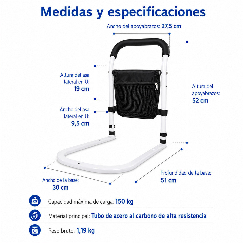Baranda de Seguridad y Apoyo para Cama