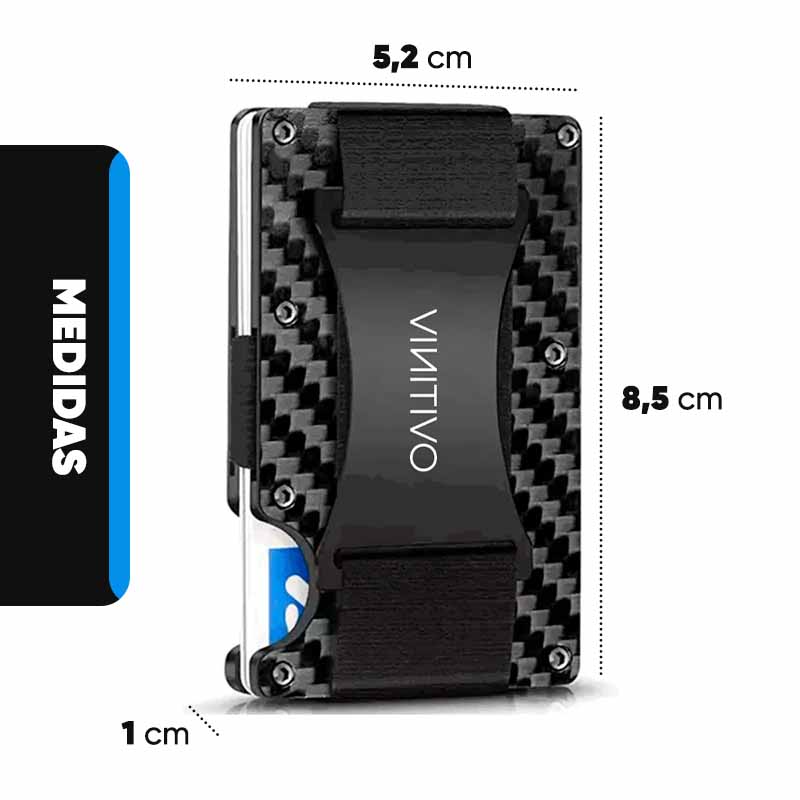 Billetera RFID minimalista antirrobo vista adicional – Mil Ideas