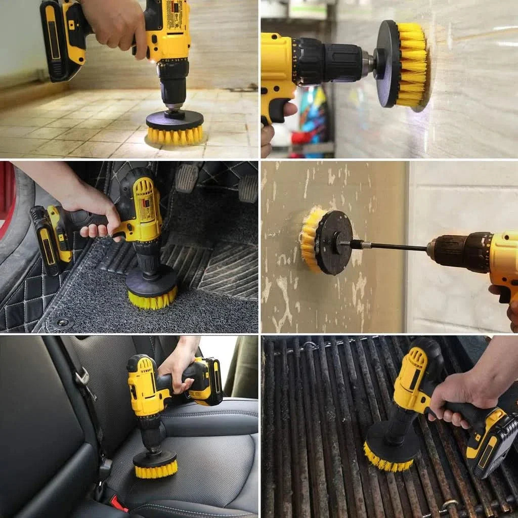 Set cepillos de fregado 3 piezas en uso – Mil Ideas