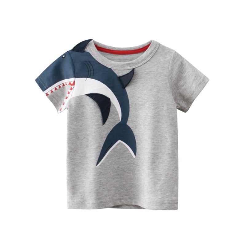 Camiseta con diseño 3D de tiburón para niño – Mil Ideas