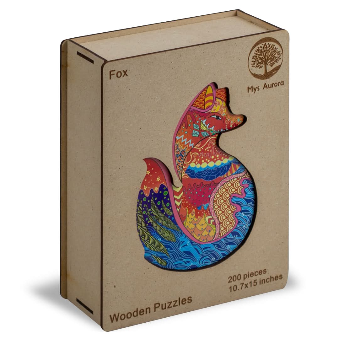 Puzzle de madera 200 piezas diseño Zorro – Mil Ideas