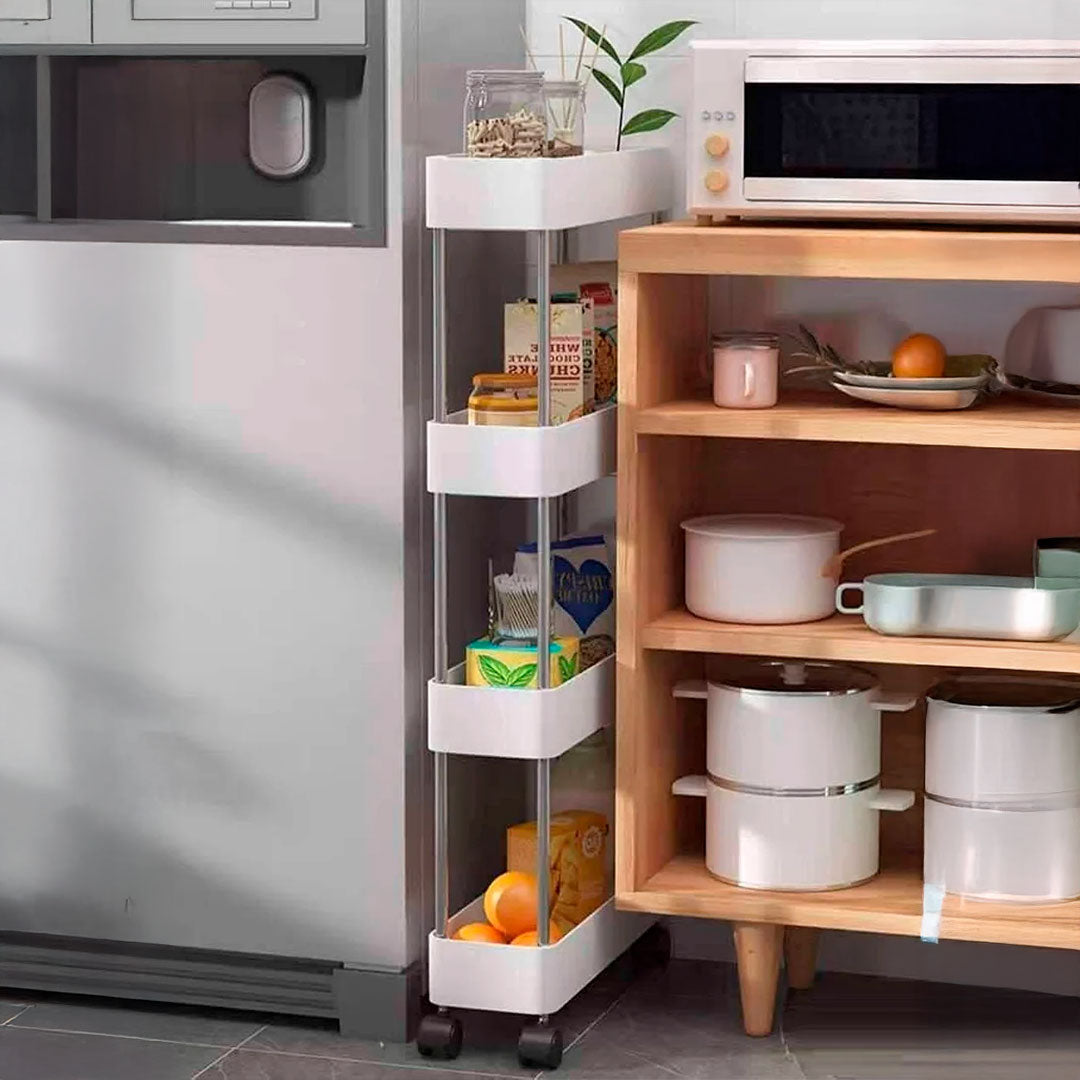 Organizador de 4 Estantes con Ruedas Shelf Rack en uso – Mil Ideas