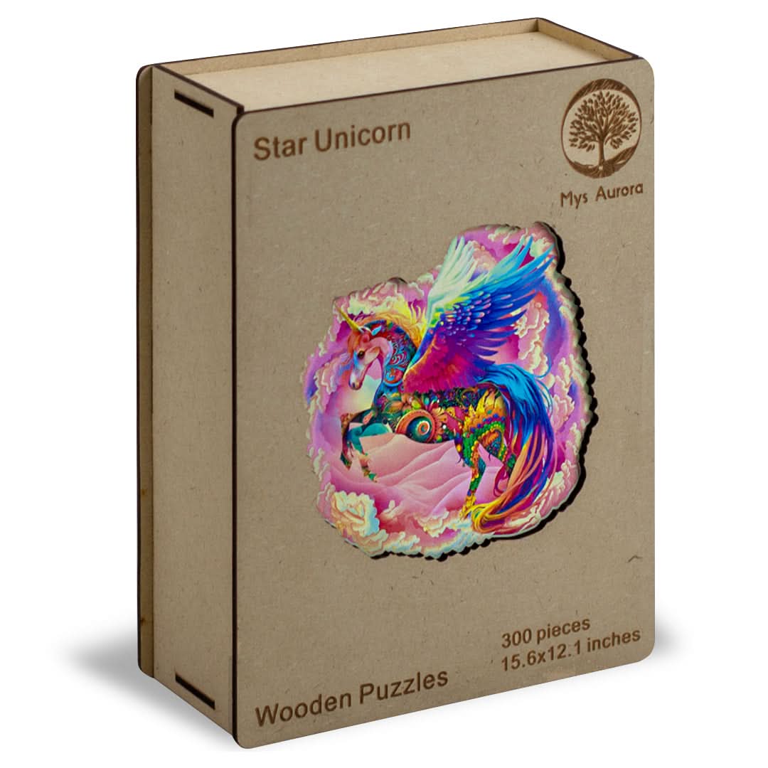 Puzzle de madera 300 piezas diseño unicornio – Mil Ideas
