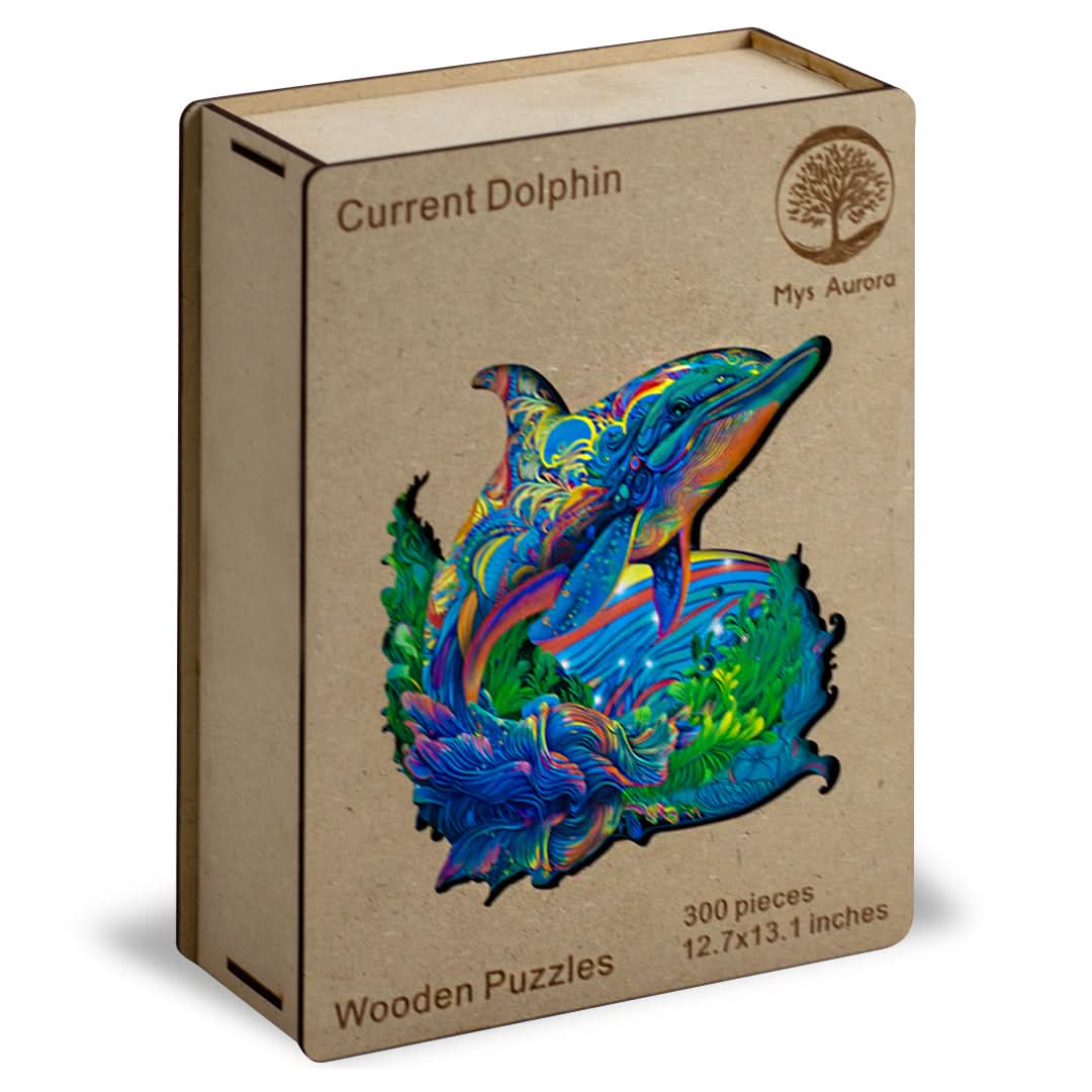 Puzzle de madera 300 piezas diseño delfín – Mil Ideas