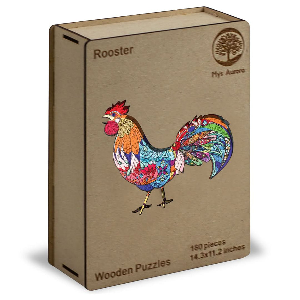 Puzzle de madera 180 piezas diseño Gallo – Mil Ideas