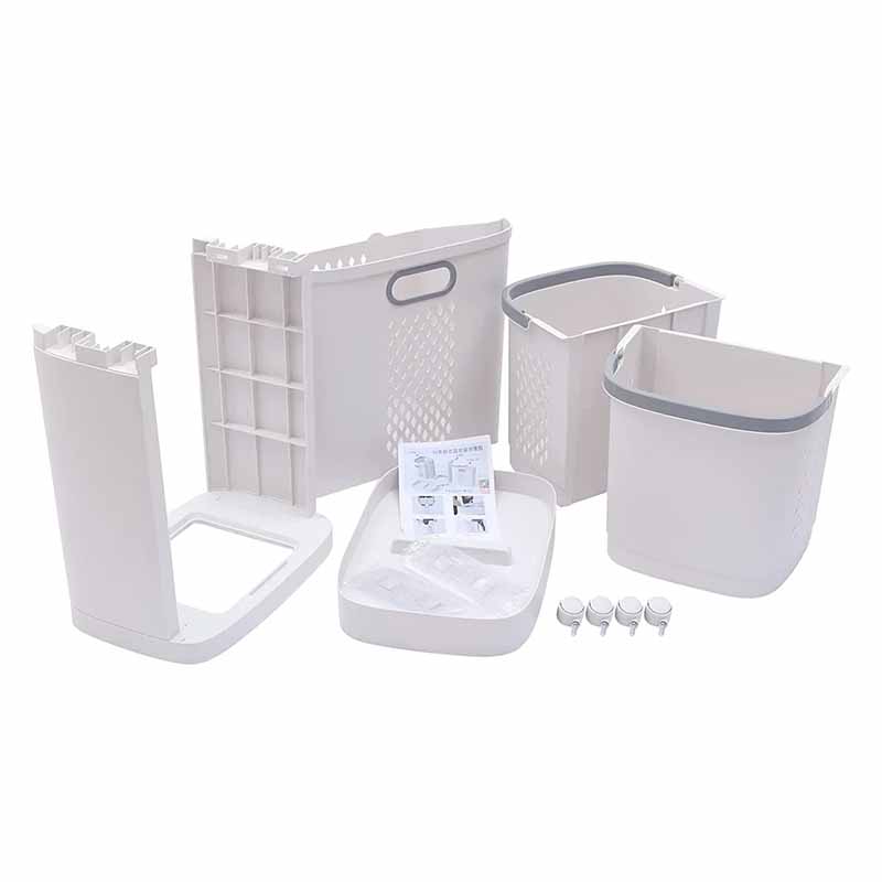 Organizador de ropa 3 canastos con ruedas vista adicional – Mil Ideas