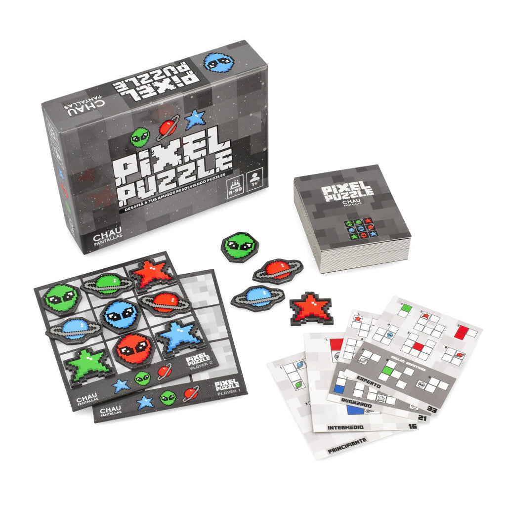 Juego de mesa Pixel Puzzle para +8 con 40 tarjetas – Mil Ideas