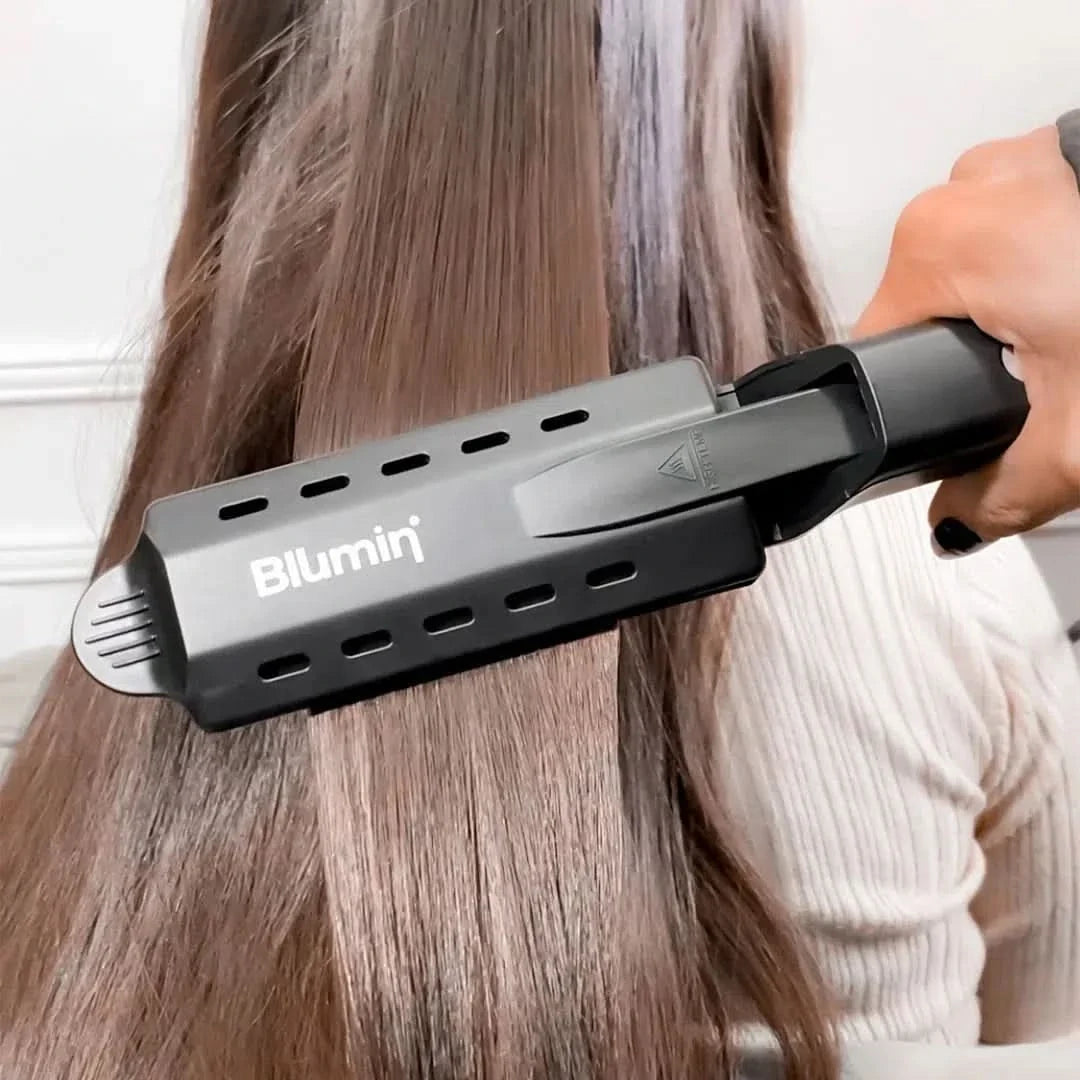 Plancha de pelo IonicWave Blumin en uso – Mil Ideas