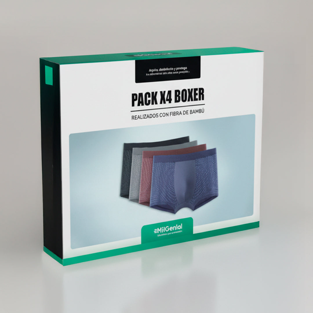 Pack de 4 boxer de fibra de bambú vista adicional – Mil Ideas