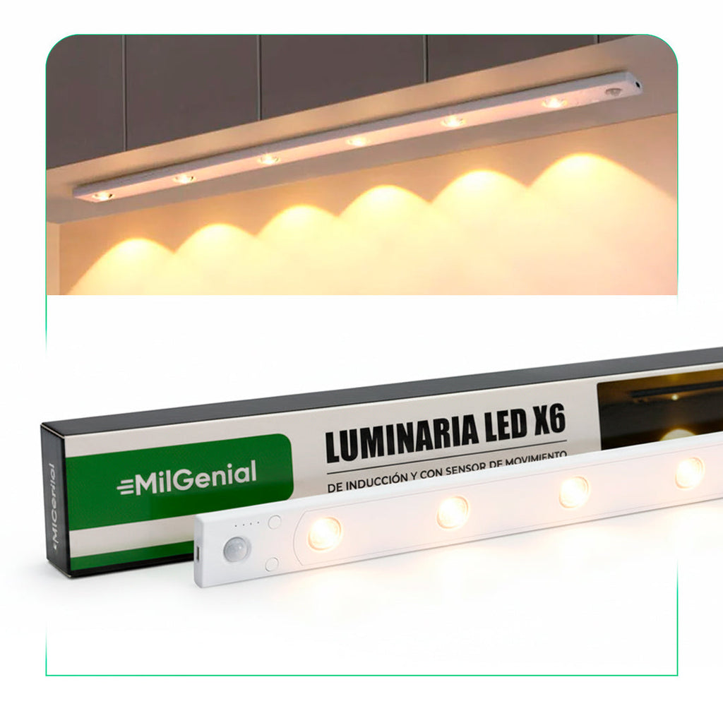 Luz 6 LEDs sensor de movimiento inducción Mil Ideas – Mil Ideas