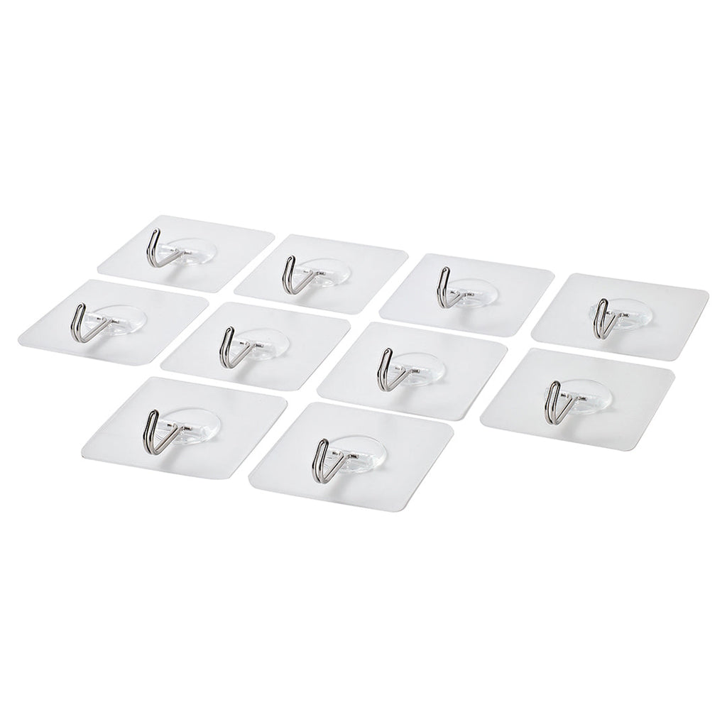 Set de 10 ganchos adhesivos de pared en uso – Mil Ideas