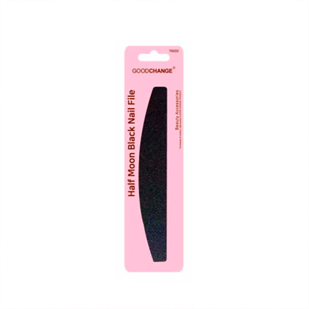 Lima de uñas media luna Half Moon Black Nail File en uso – Mil Ideas