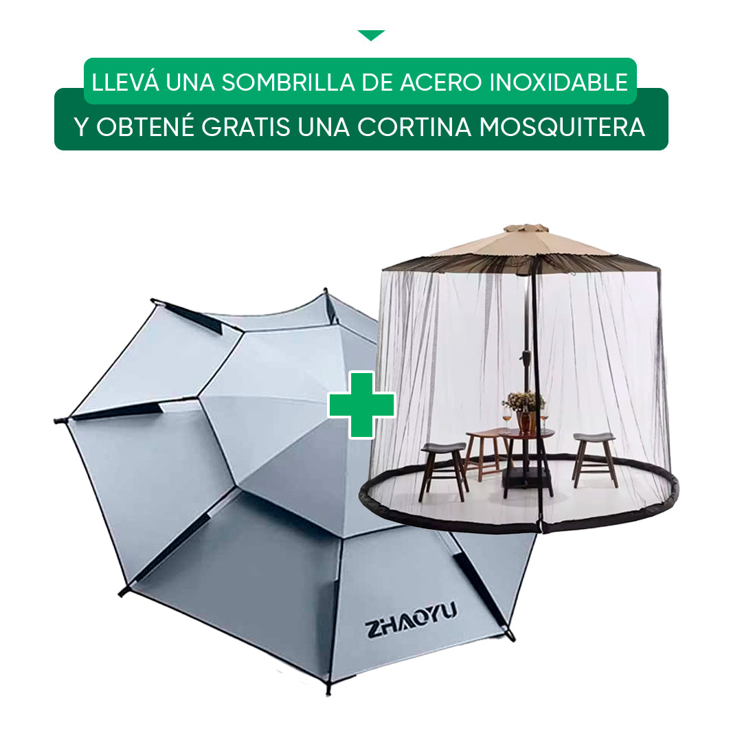 Sombrilla premium con mosquitero para exteriores – Mil Ideas
