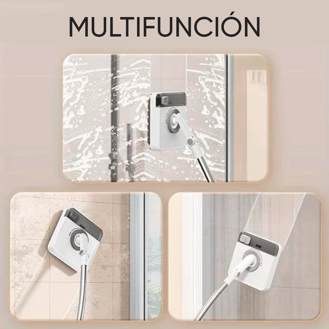 Limpiavidrios Sky Clean de largo alcance en uso – Mil Ideas
